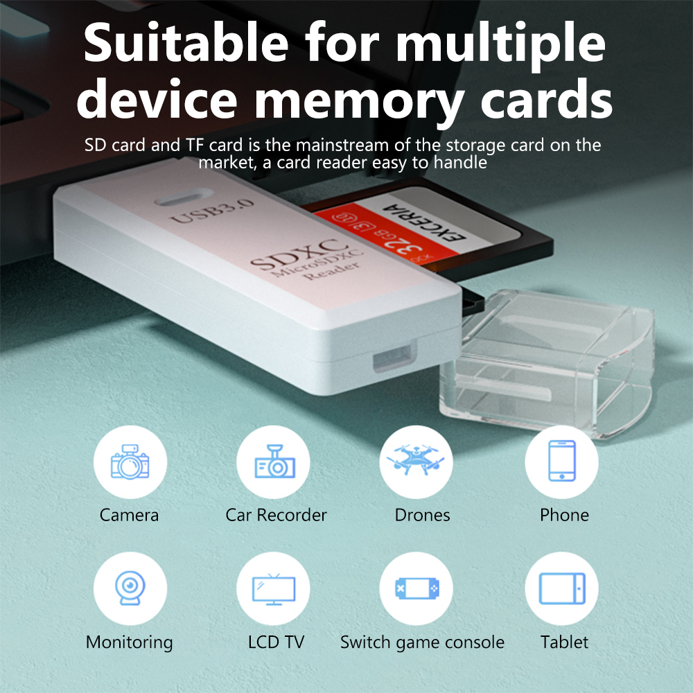 Lector de tarjetas USB 3,0 2 en 1, adaptador de tarjeta de memoria Usb 2,0 a Sd Micro Sd Tf para Mac, PC, portátiles, accesorios, unidad Flash, lector de tarjetas