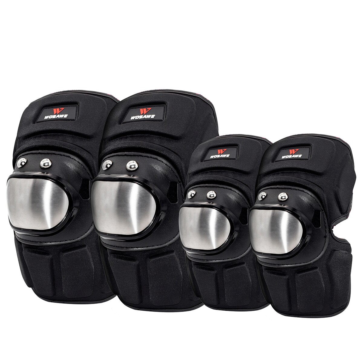WASAWE Motorcycle Protection Armor Set Knee Pad Elbow Pad Chest Protector Back Support Motocross Motorbike Body Guard Gear: 4pcs