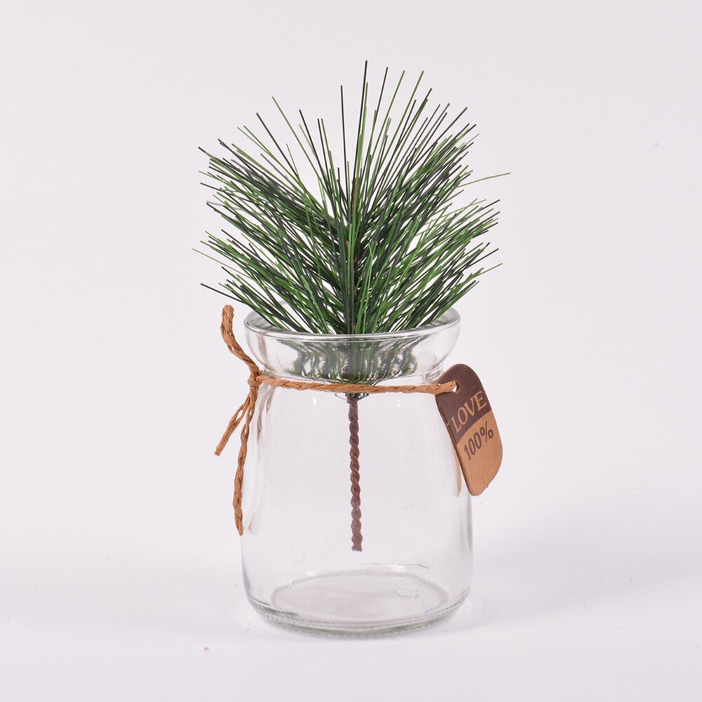 10Pcs Artificial Pine Needle Branch Twig Xmas Tree Ornament DIY Flower Decor