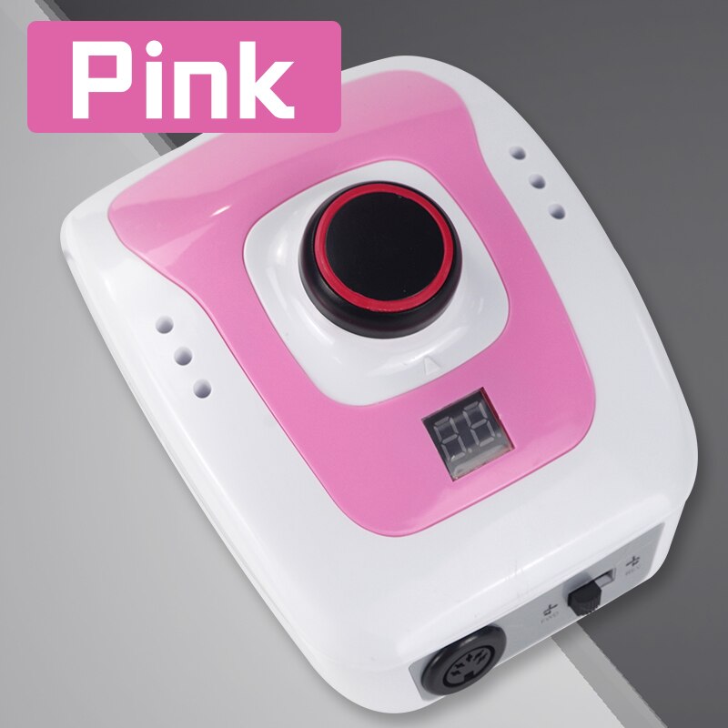 35000RPM Electric Nail File Set with 6 Drinding Bits 35W Nail Drill Set of Cutter for Pedicure Manicure Nail Milling Machine Set: DM206 Pink