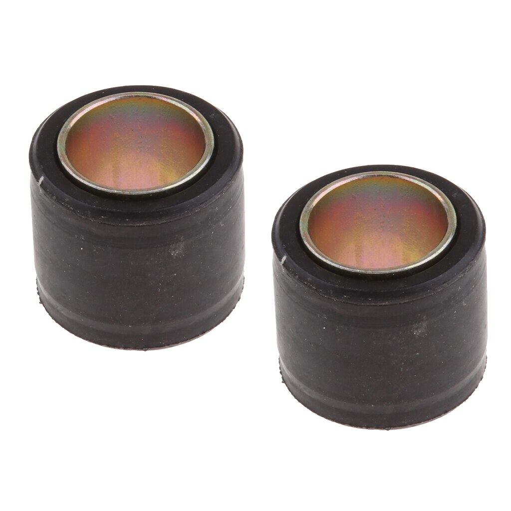2 stk 14mm bakfjæring støtdemper foringer, gummi og metall, sort