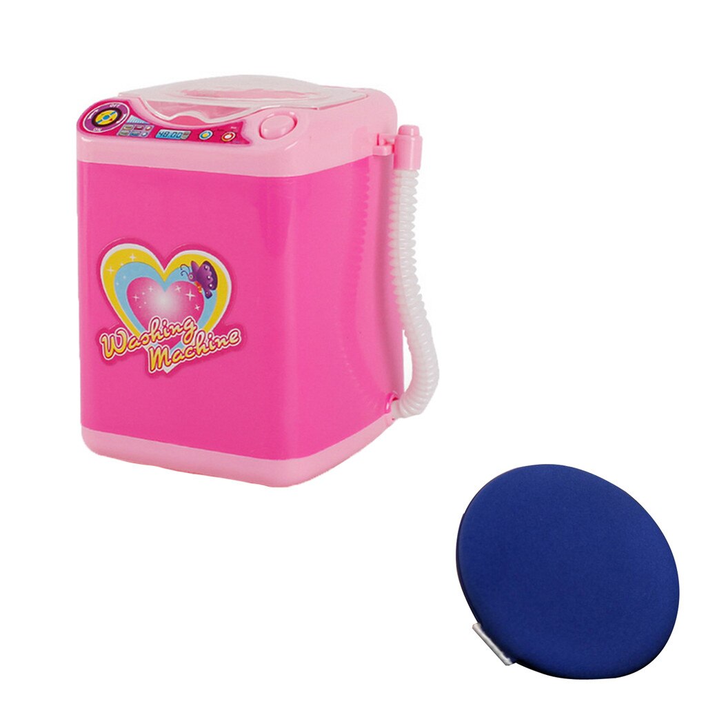 Girl Toy Makeup Brush Cleaner Device Washing Machine Mini Toy And Puff Automatic Cleaning Tool Kits: PK