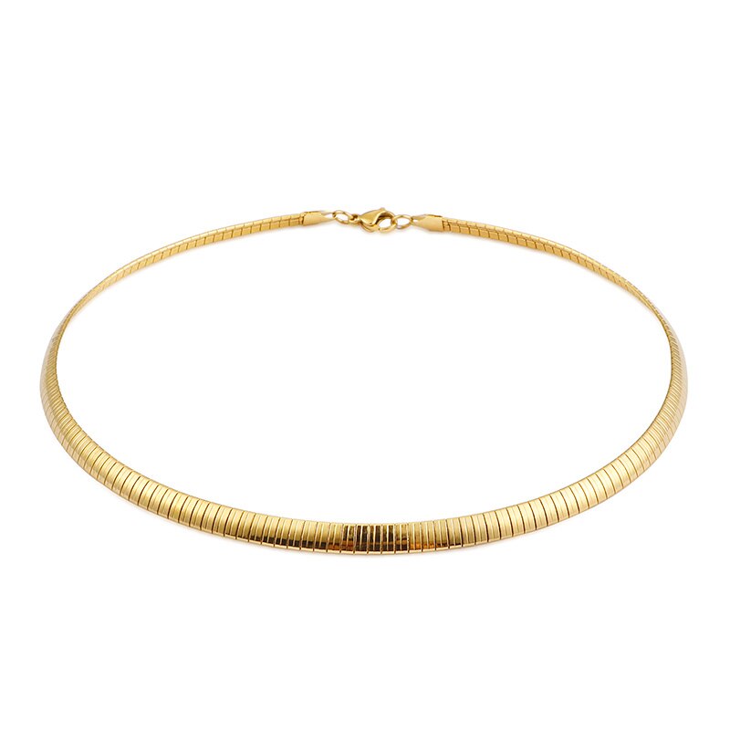 6mm Width Stainless Steel Torques Necklaces For Women S Gold Choker Necklace For Girls: 6 / 40cm 16inch