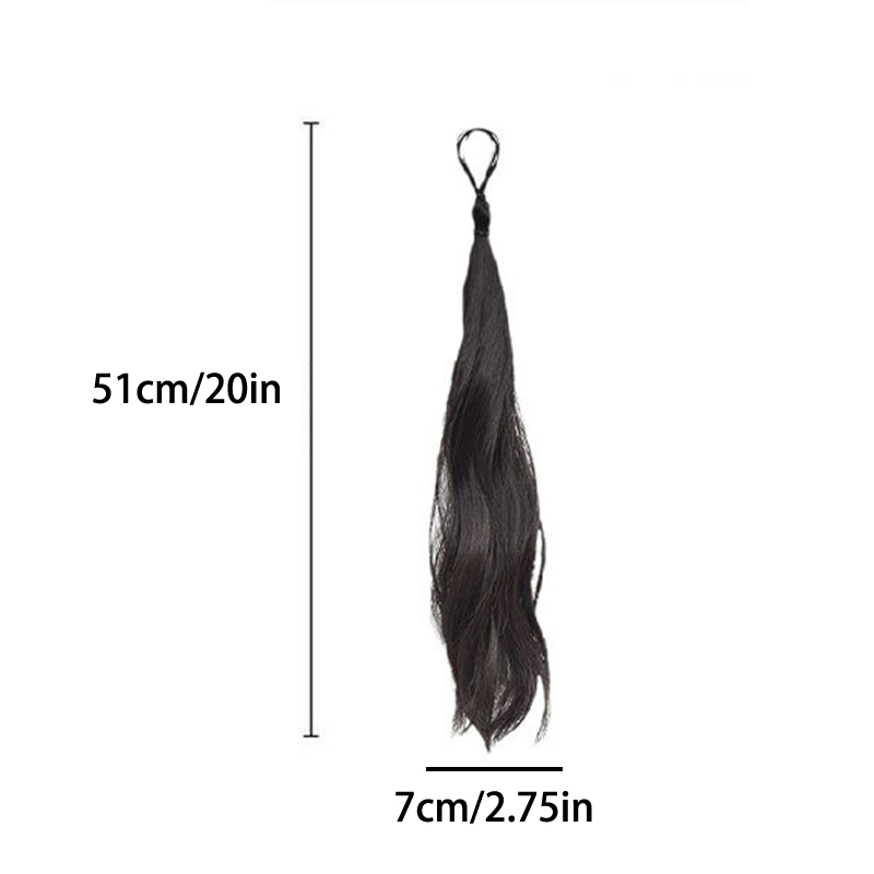Peluca de cola de caballo a la , estilo de diadema, simulación trenzada, Peluca de cola de caballo alta femenina, cabeza de albóndiga, accesorios para el cabello, herramientas de peinado
