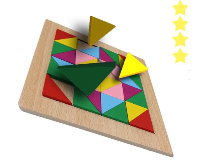 Iq hjärnteaser i trä pussel barn pedagogiskt tangram pussel spel för barn: Modell 6
