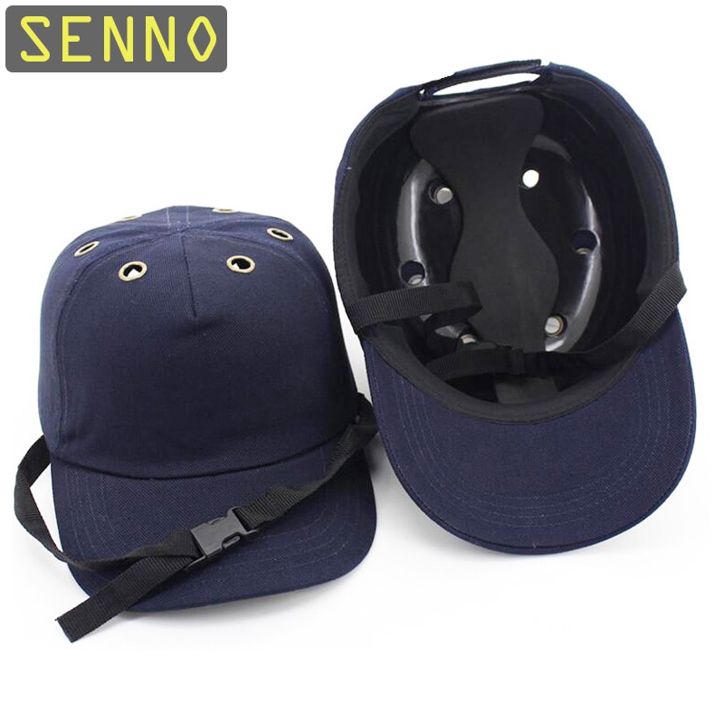 Arbejdssikkerhedshjelm bump cap med 6 huller baseball hat stil beskyttende sikkerhed hard hat til rytter site slid hovedbeskyttelse abs