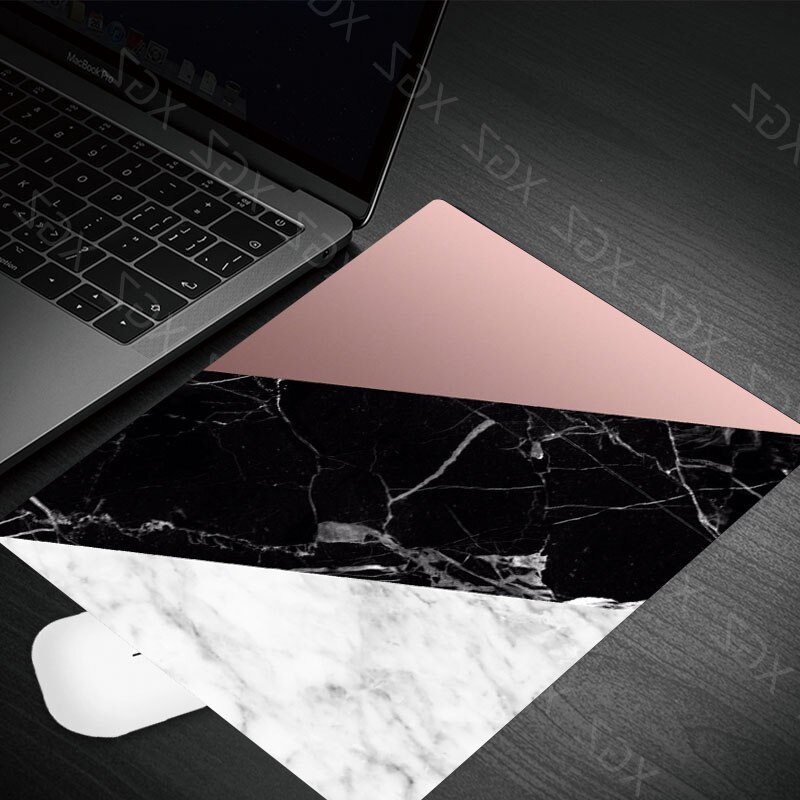 Yzuoan Products Black White Pink Marble Office Mice Gamer Soft Mouse Pad Small Size for 180*220*2mm Gaming Mousepads: 22x18-14