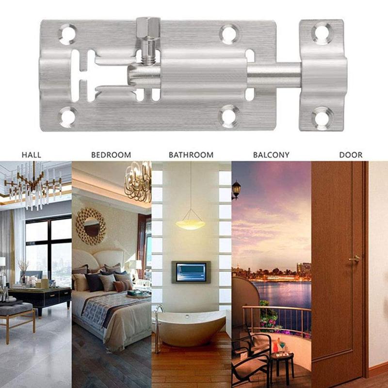 Stainless Steel Door BoltFurniture Door Bolts Inch Locks Sliding Security Door Steel Chain Latch Stainless For Gate Hardwar Y9B2