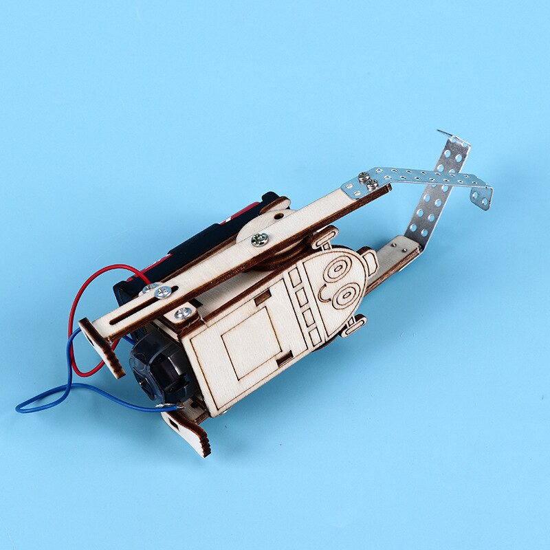 Electric Gizmo Wooden Assembling Blocks Rope Climbing Robot Toys DIY Student Science Technology Model Brain Game Toy