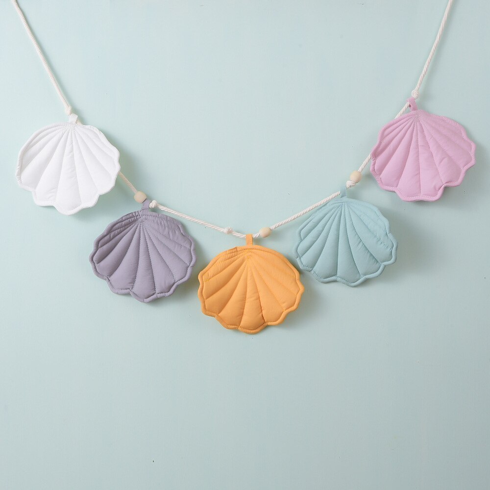 Concha pequeña creativa colgante para habitación de bebé, decoración de pared de habitación infantil, mosquitera, colgante para colgar al aire libre: Shell