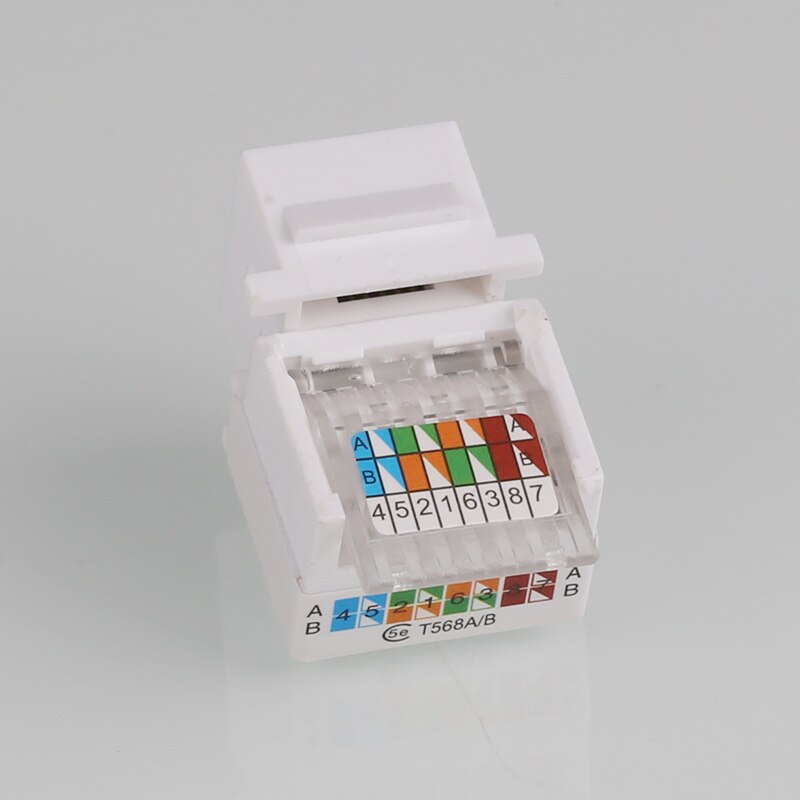 Keystone Connector CAT5E RJ45 Internet Plug Jack Module For Computer Ethernet Panel