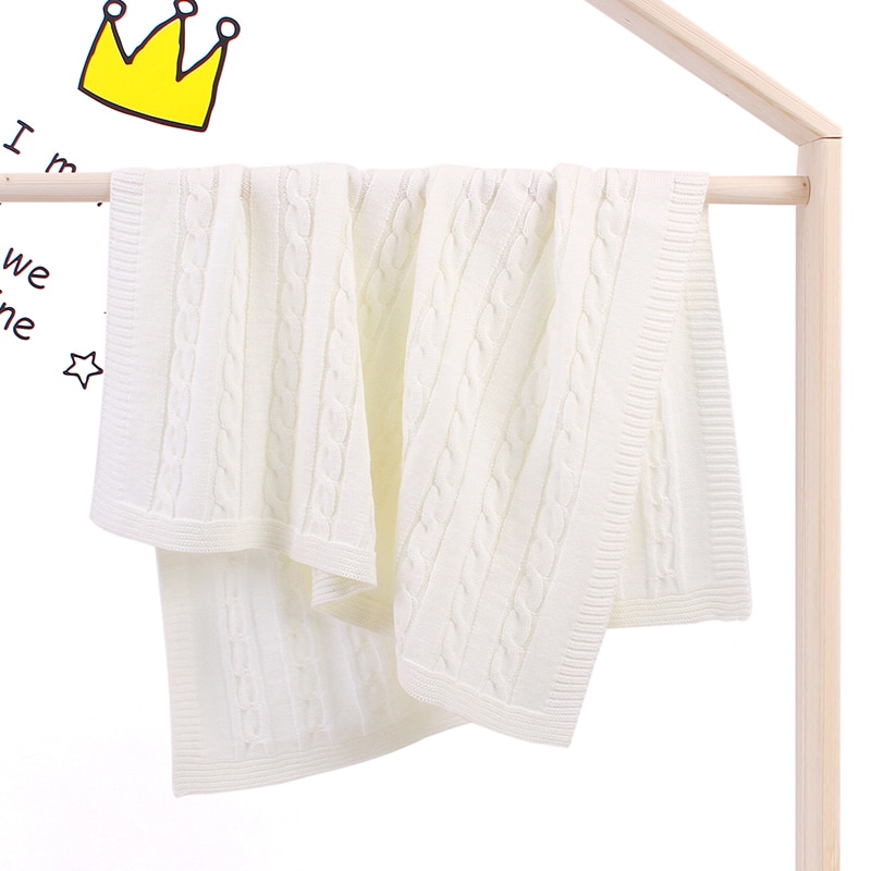 Baby tæppe strikket nyfødt swaddle wrap tæpper super blødt barn spædbarn sengetøj dyne til seng sofa kurv klapvogn tæpper