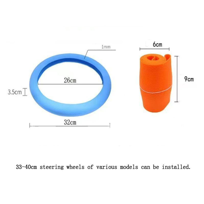 Universelt bilrattdeksel mykt silikon biltilbehør sklisikre ratttrekk auto styling beskyttende dekorasjon