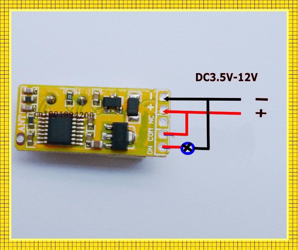 DC3V 3,6 V 3,7 V 5V 6V 7,4 V 9V 12V Mini relé interruptor inalámbrico Control remoto de potencia LED controlador de lámpara transmisor receptor Micro