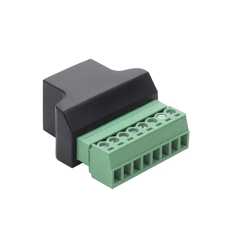 RJ45-Stecker auf Schraubklemmen-Adapter, RJ45-Buchse auf 8-poligen Stecker, RJ45-Splitter für CCTV, DVR, CCTV-Zubehör, 2/4/8 Stück
