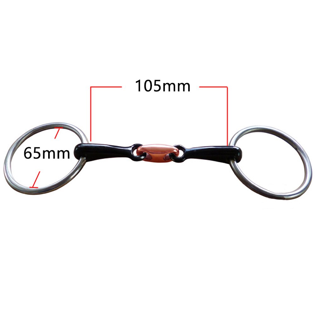 Curved Portable Loose Ring Horse Polished Equipment Roller Stainless Steel Snaffle Bit Mini Training Mouth