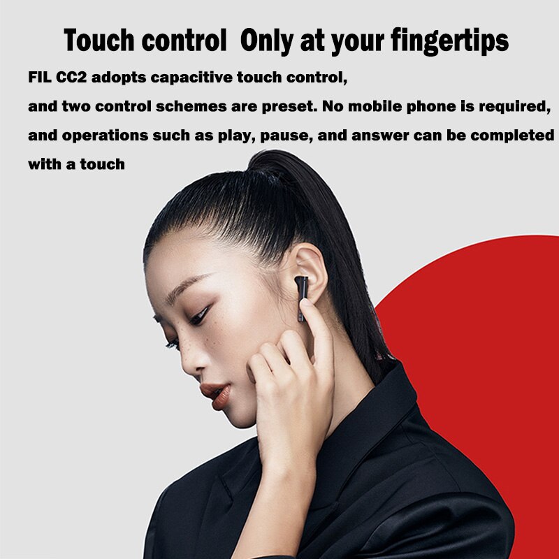 FIIL CC2 CC 2 Wireless Bluetooth Earphones TWS Semi-in-Ear Bluetooth 5.2 Headphone END Call Noise Cancelling Headset For Xiaomi