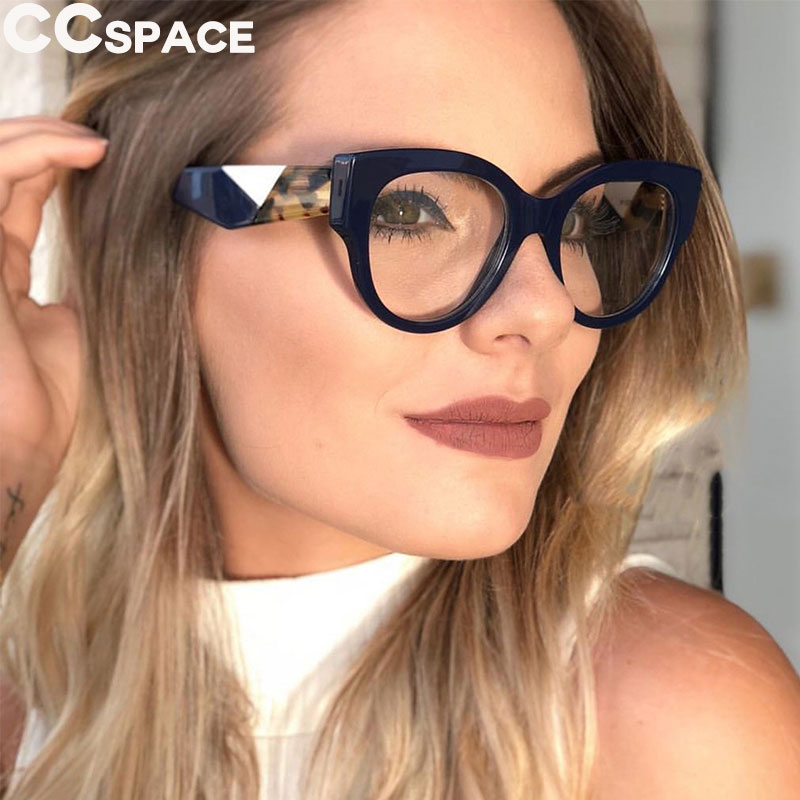 45636 retro Runde Katze Auge Brillengestelle Damen Markendesigner Optische Computerbrille