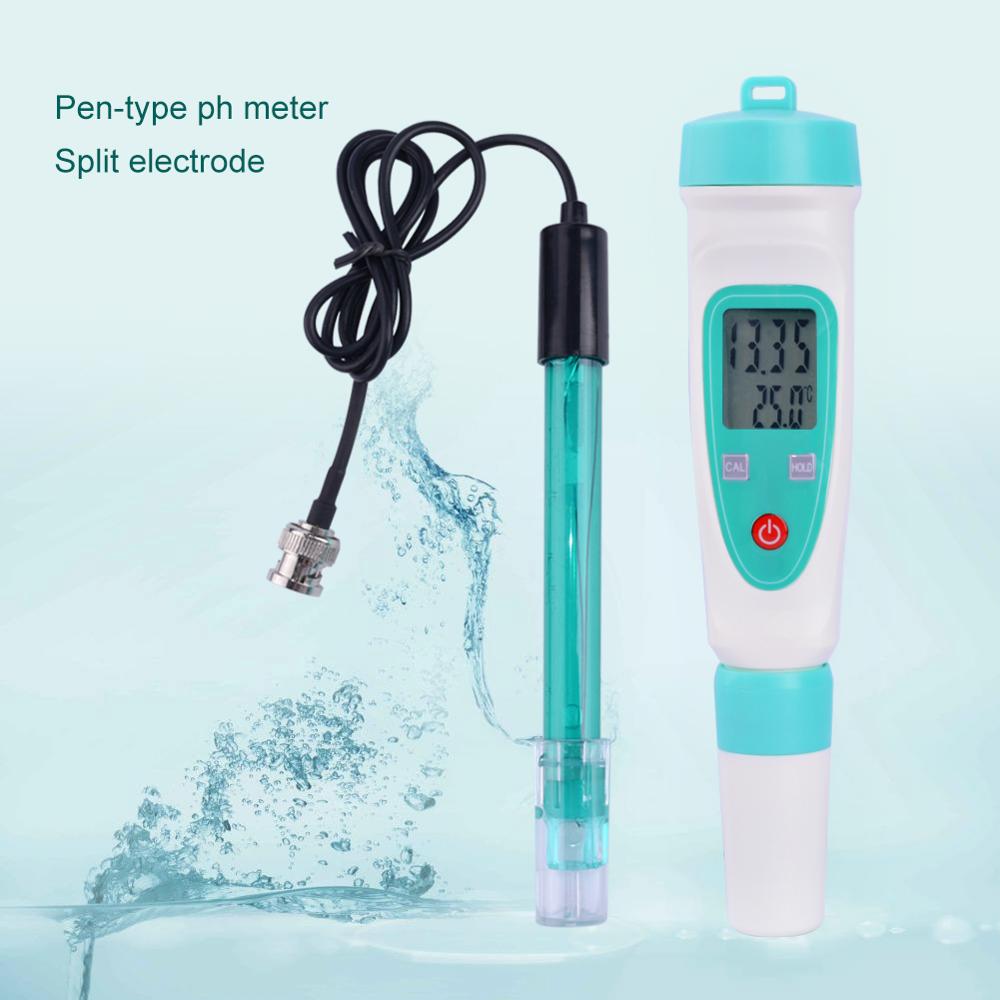 Medidor de ph ph-20/ph-220/ph-20w/ph-220w ph probador portátil 0-14 pH pluma tipo de instrumento de precisión con tampón de ph de