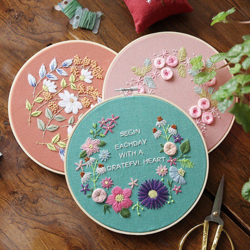 Three-dimensional Embroidery Flowers Production Adult Beginners Introduction Hand-embroidered DIY Materials