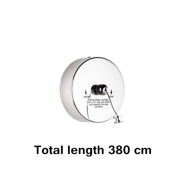304 Stainless Steel Clothesline Wall mount Folding Clothes Horse Extendable Laundry Hanger Retractable Drying Rack Clothes Rope: Type A 380CM