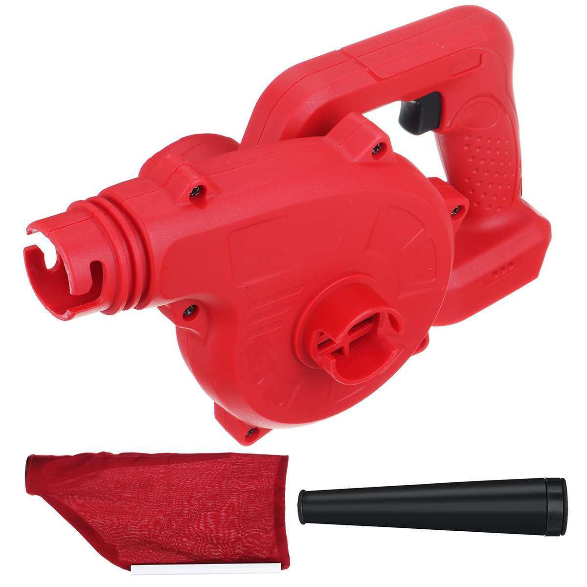 Cordless Electric Air Blower Vacuum Cleannig Blower Leaf Computer Dust Collector Power Tool For Makita 18V Li-ion Battery: Red