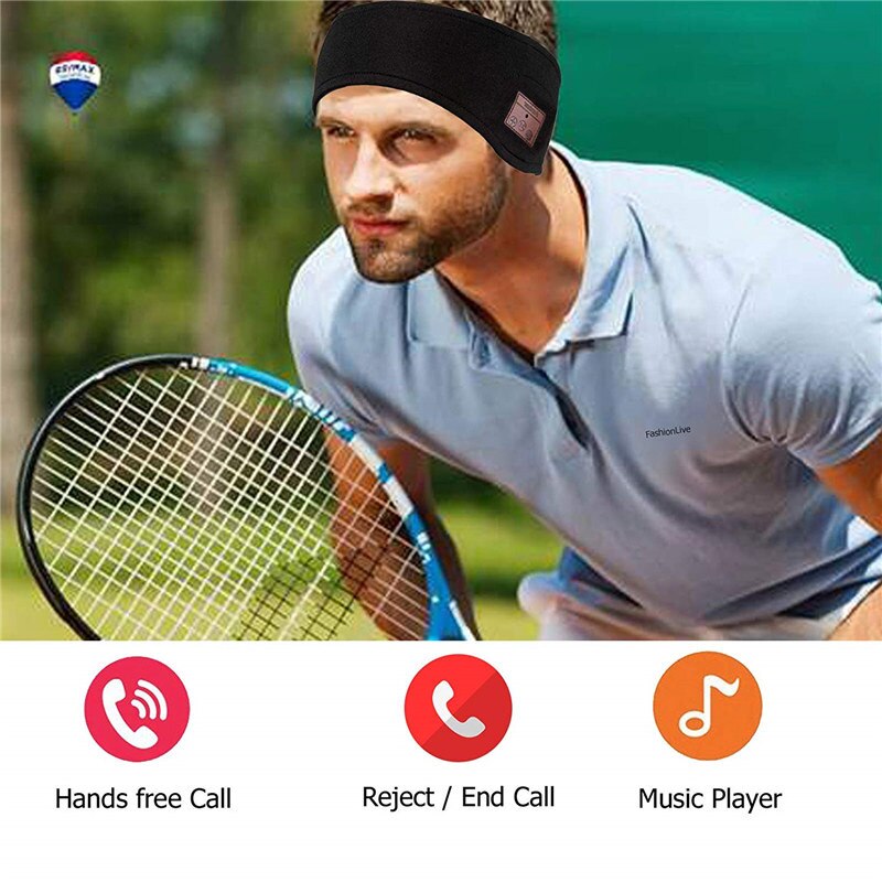 Bluetooth MP3 fascia Auricolari Senza Fili cuffia Musica Cuffia Auricolare stereo fascia del Sudore per gli sport tutto'aria Aperta sec88