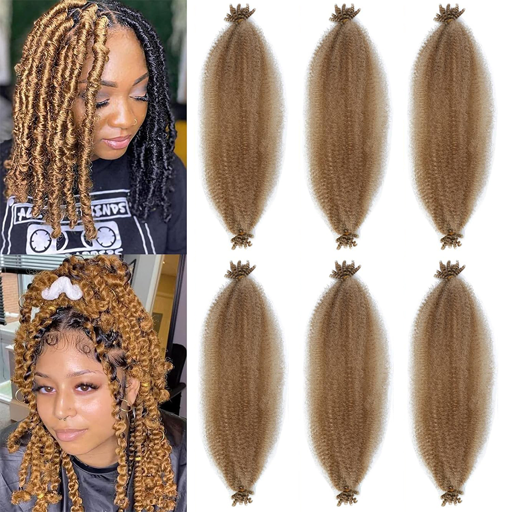 1/3/6 paquetes de cabello trenzado Afro elástico preseparado de 12 pulgadas pelo trenzado sintético Marley Twist para mujeres negras: # 3 / 1 unids/lote