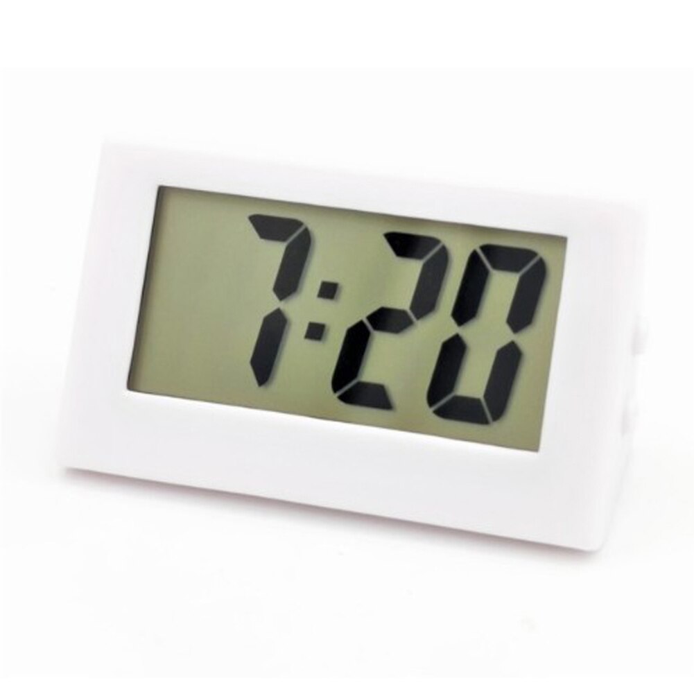 Portable mini silent electronic desk clock, household mini triangle diy digital desktop student exam silent electronic clock: WH