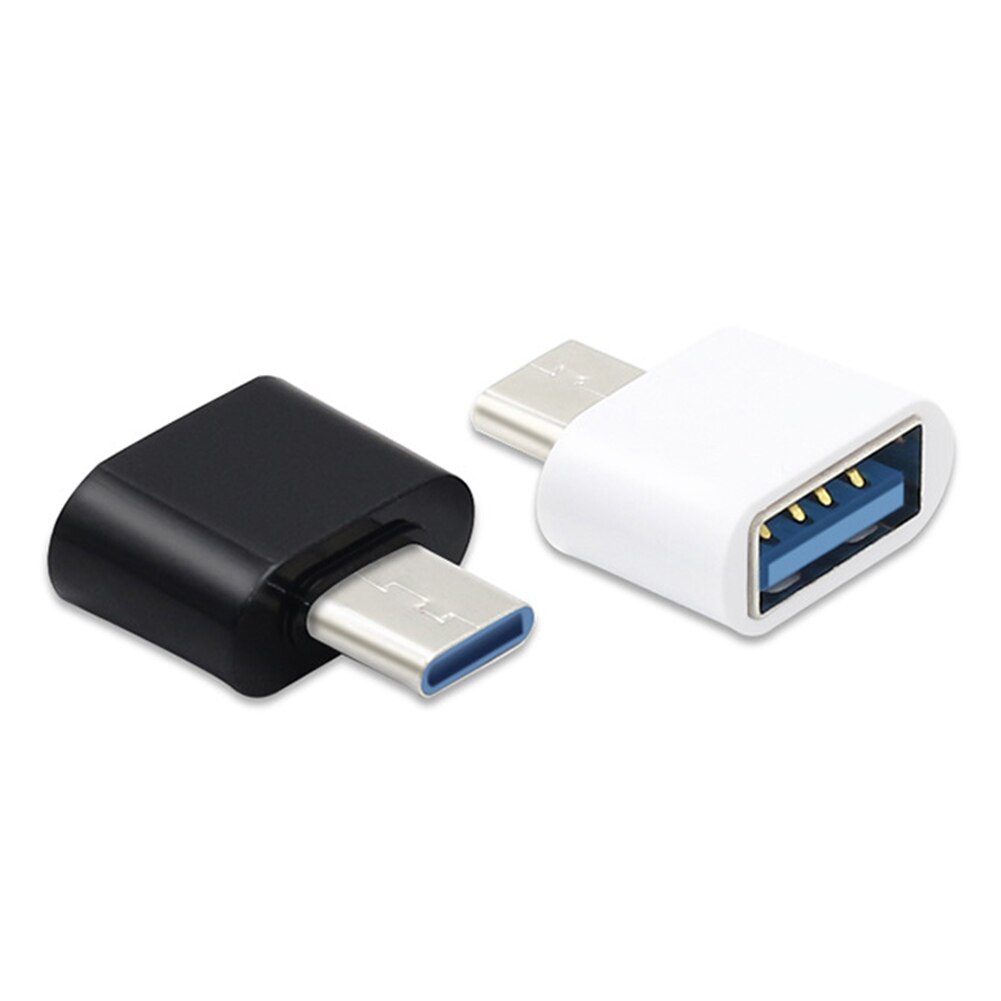 Usb Type-C Naar Usb Adapter Oplader Kabel Zwart/Wit Micro Usb Adapter