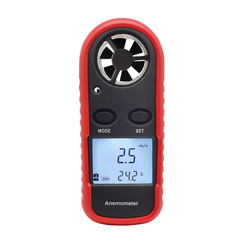 2-in-1 Mini Digital Anemometer Air Flow Windsurf Wind Speed Volume Measuring Meter Tester Wind Temperature Sensor Industrial