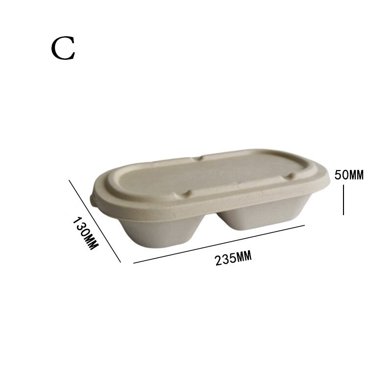 10pcs Disposable Lunch Box Eco-Friendly Lunch Box Food Container Vegetable Salad Takeaway Packing Box Microwave Lunch Boxes: C