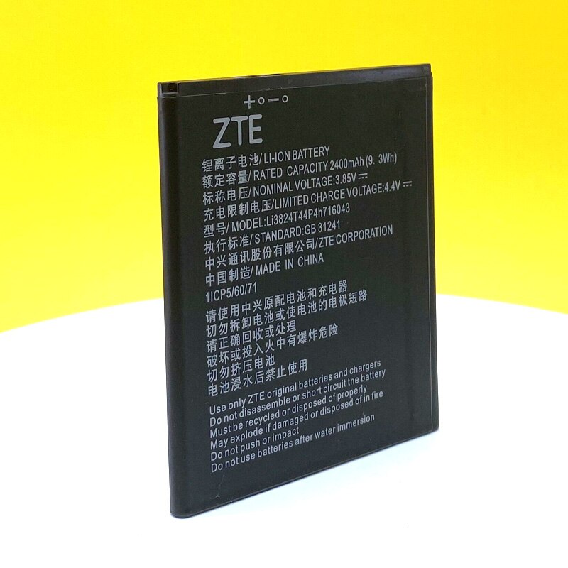 Batería 100% Original para ZTE Blade A520, A521, BA520, A603, BA603, 2400mAh, Li3824T44P4h716043, teléfono móvil de