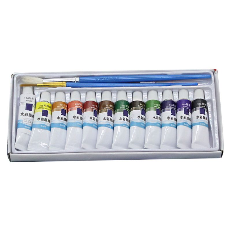 12ml 12/24 Colors Paint Tubes Drawing Painting Watercolor Pigment: 12ml 12 Colors