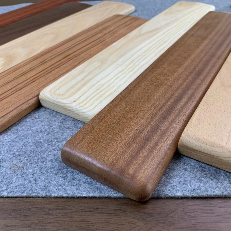Black Walnut Mechanical Keyboard Wrist Rest Custom Gaming 60 75 87 98 104 Keys Ergonomic Thickened Rounded Corners Hand Rest