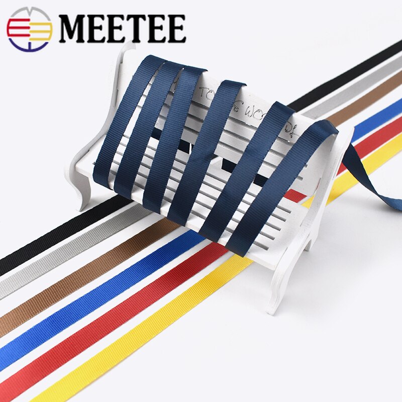 45meter Meetee 10mm Bunte Nylon Gurtband Band Straps Bias Band für Handgemachte Arbeit Karten Strap Kleidung Nähen Zubehör