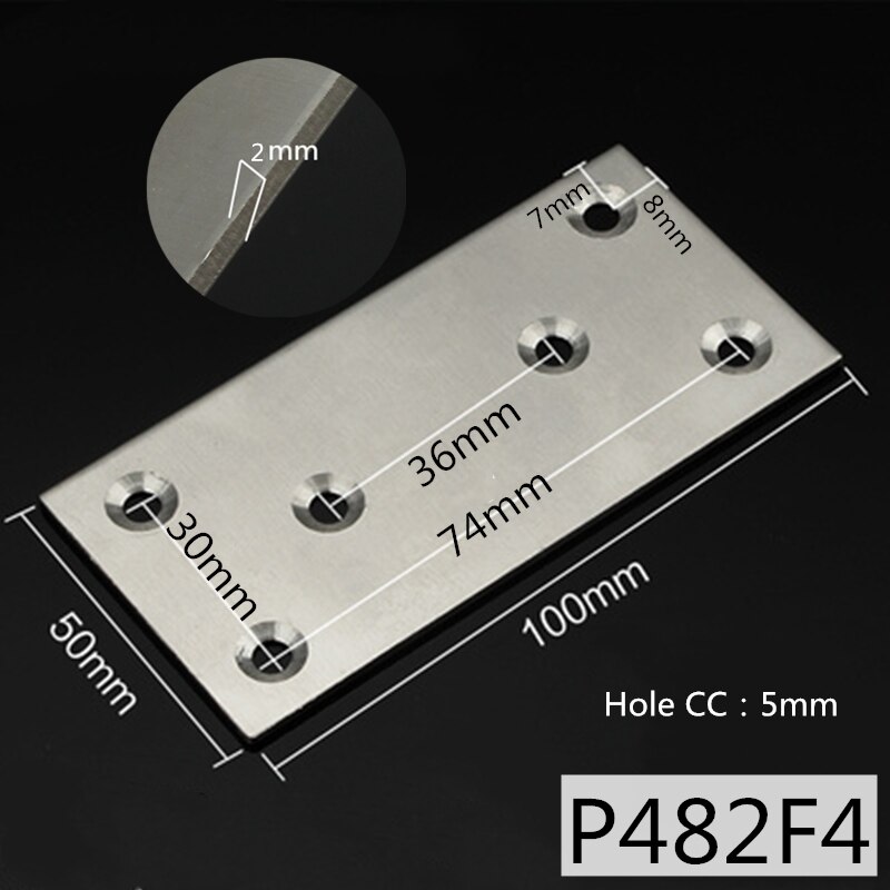 180 Degree Stainless Steel Straight Strip Plane Corner Bracket Angle Corner Connector Code Furniture Hardware: P482F4