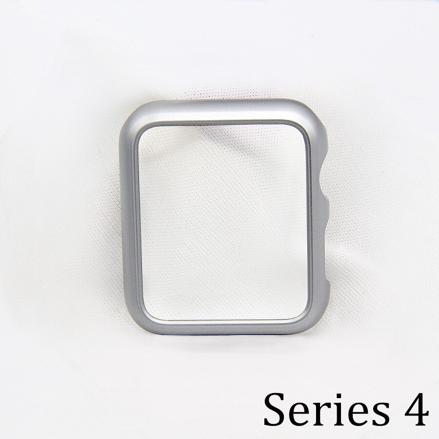 Trollove pc-ramme beskyttelsesveske for apple watch 4 serie 4 5 40mm 44mm luksus for iwatch 4 40 deksel skall perfekt match støtfanger: Sølv / 40mm