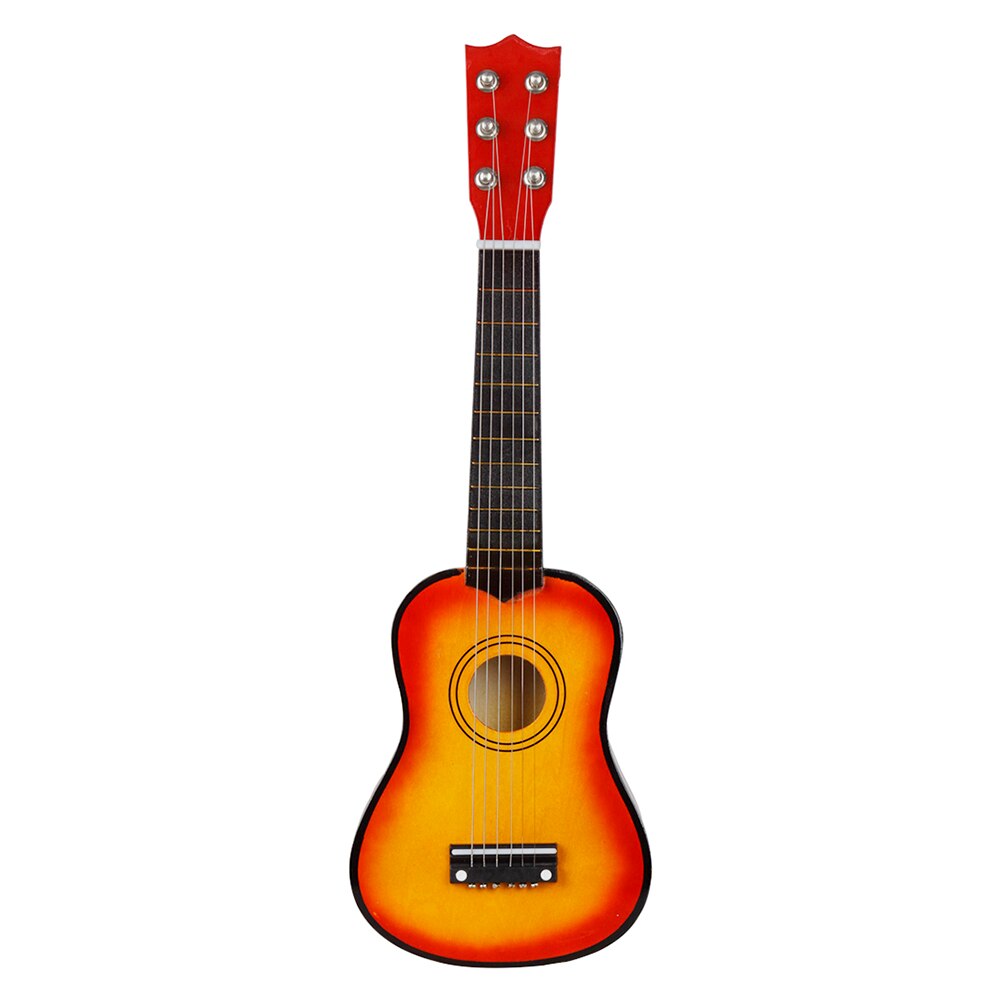 21 inch Basswood Ukulele 6 Strings Small Bass Acoustic Guitar Musical Instruments with Picks for Children Kids Beginners: B
