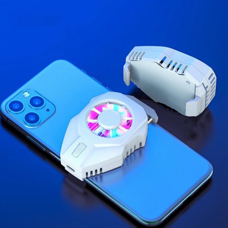 Voor Oneplus 8 7 Pro 8T Mate 30 Pro P40 Pro Game Mobiele Telefoon Cooler Draagbare Ventilator Honor 10 9 V20 Magic 2 3 Pro Realme Gt: WHITE