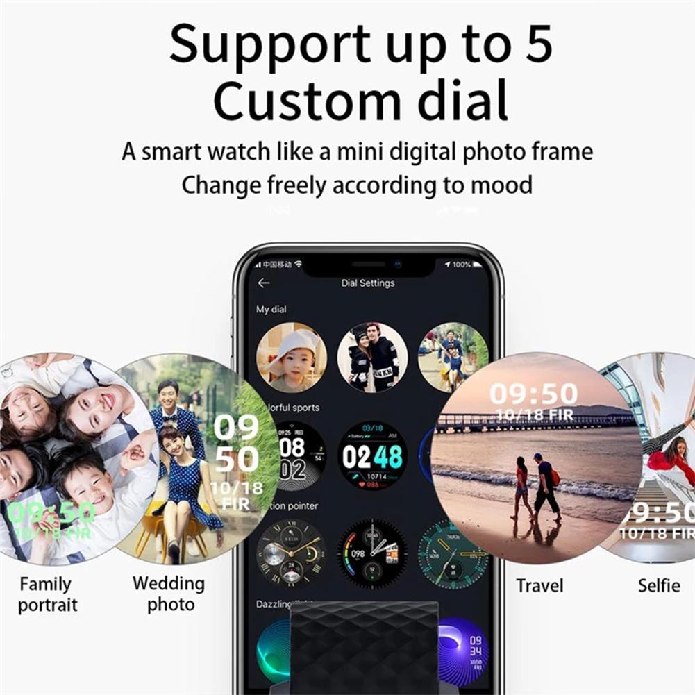 H30 Intelligent Watch Ip68 Waterproof Full Touch-screen Diy Dial Fitness Outdoor Sports Wristwatch Compatible For Android Ios