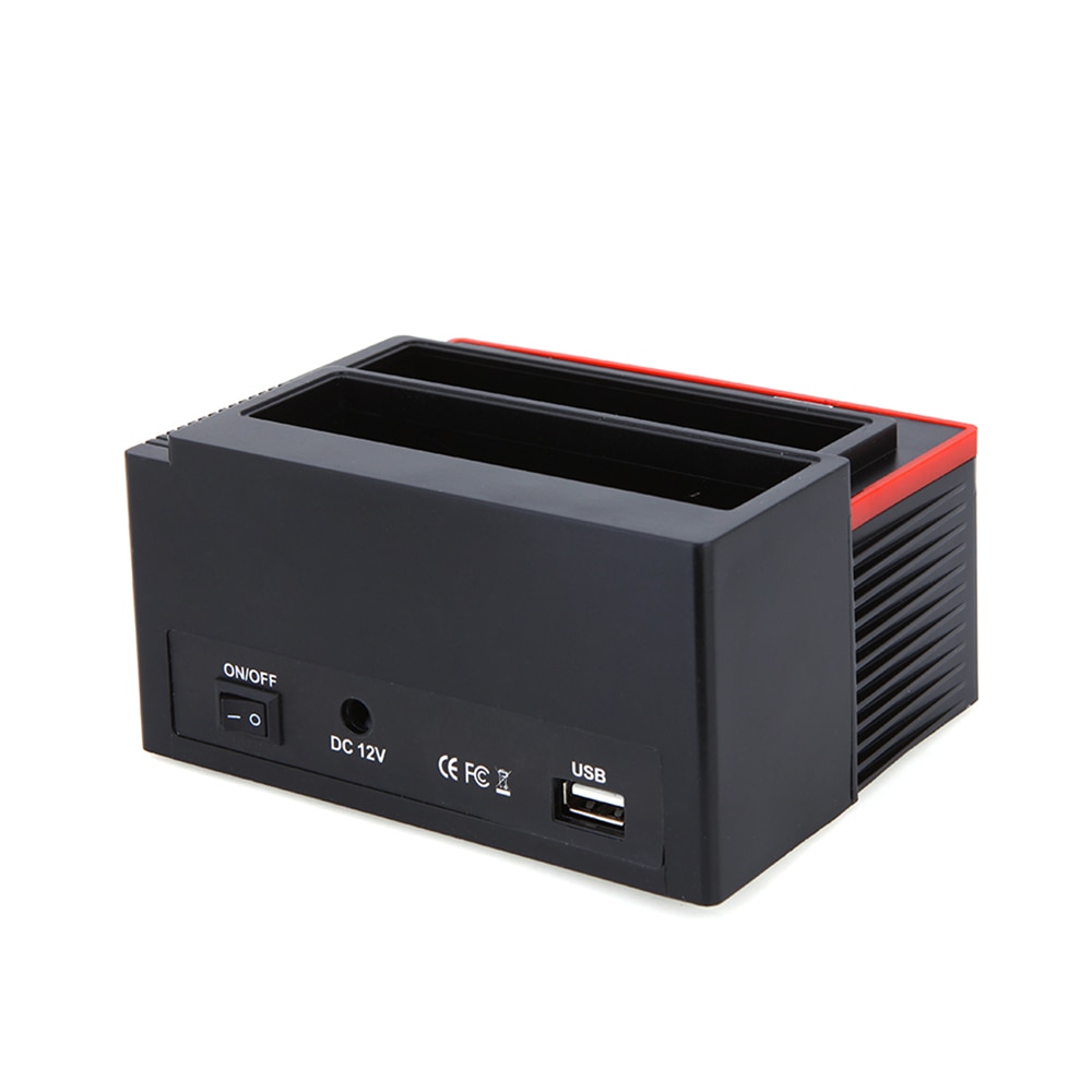 SATA USB2.0 Card Reader All In 1 HDD Docking Station External HDD Box 2.5" 3.5" IDE Two External Storage Enclosure for Computer