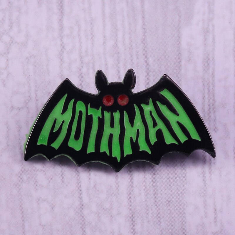 Broche da traça do bastão do pino do esmalte do emblema de mothman