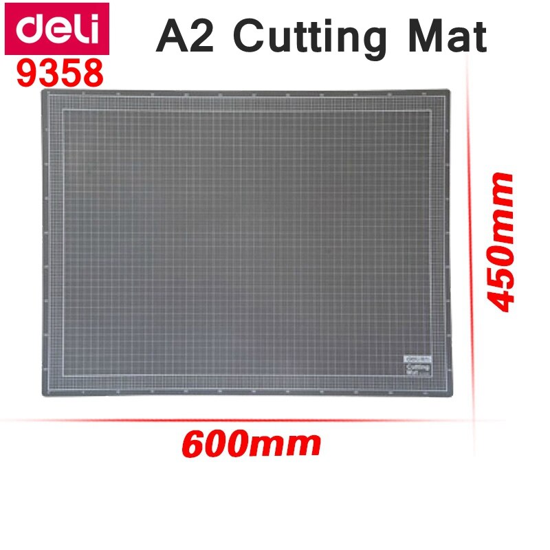 Deli 9358 A2 Paper Cutting Mat PVC self-healing cutting mat plate 450x600x3mm