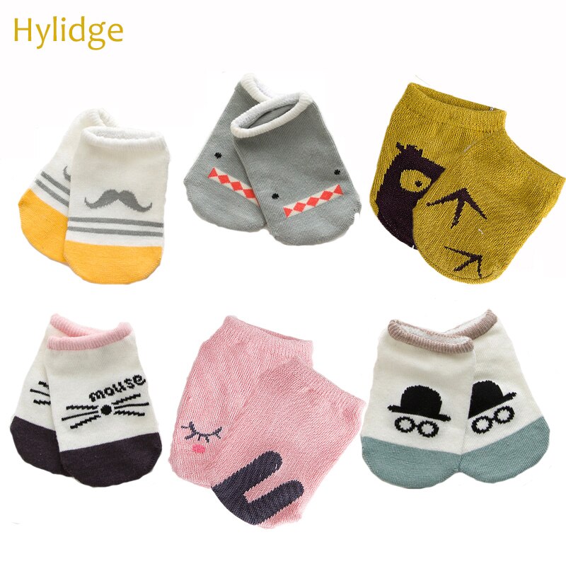 Hylidge Katoenen Baby Meisje Sokken Kids Kinderen Korte Sokken Leuke Cartoon Baby Peuter Vloer Sokken