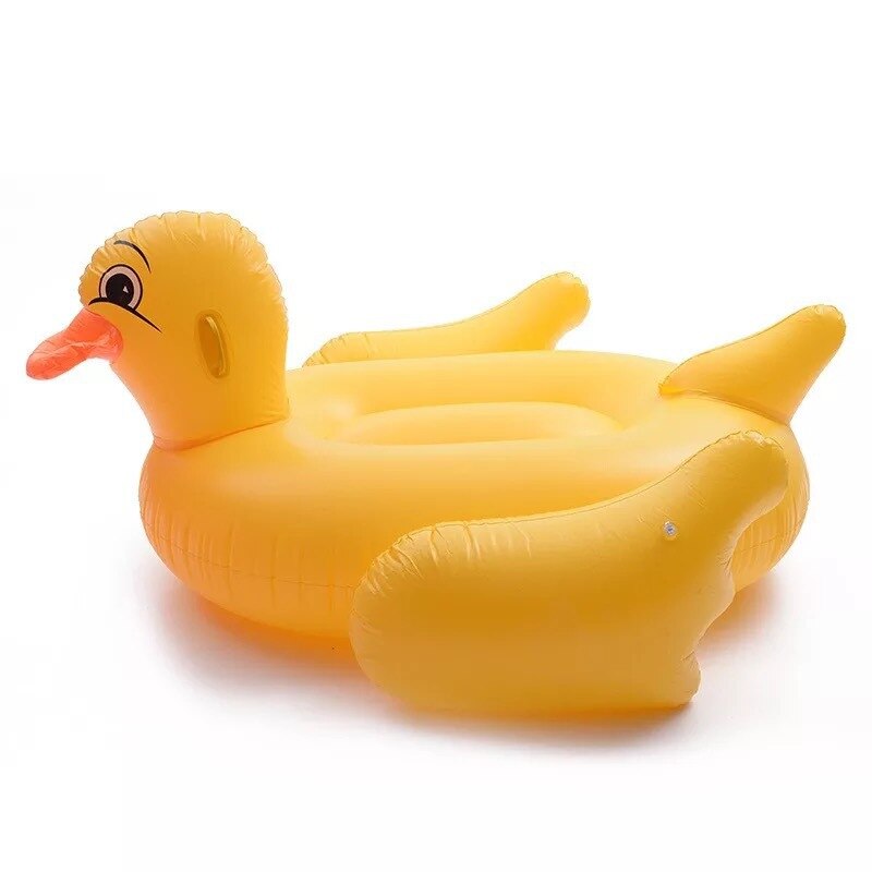 Giant Inflatable Yellow Duck Pool Float Ride-On Swimming Ring Water Mattress Circle Cool Inflat Pool Ring Party Toys