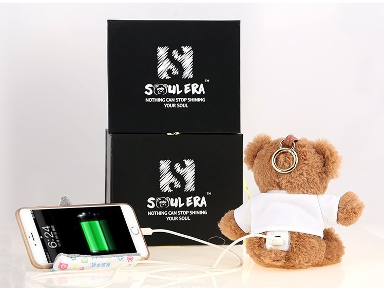 Prachtige verpakking luxe poppen powerbank 10000 mah draagbare batterijlader voor telefoon 6 5 5 7 s ios android telefoons