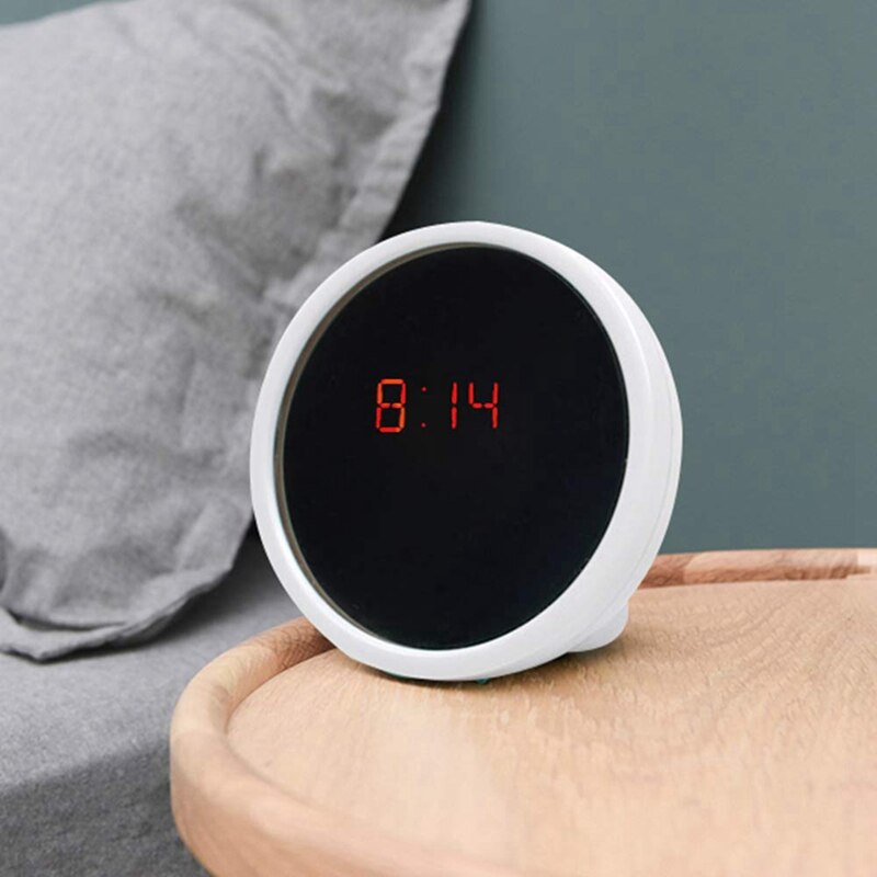 Digital Alarm Clock Makeup Mirror Mini Portable Multi-Function LED Display Clock Night Light
