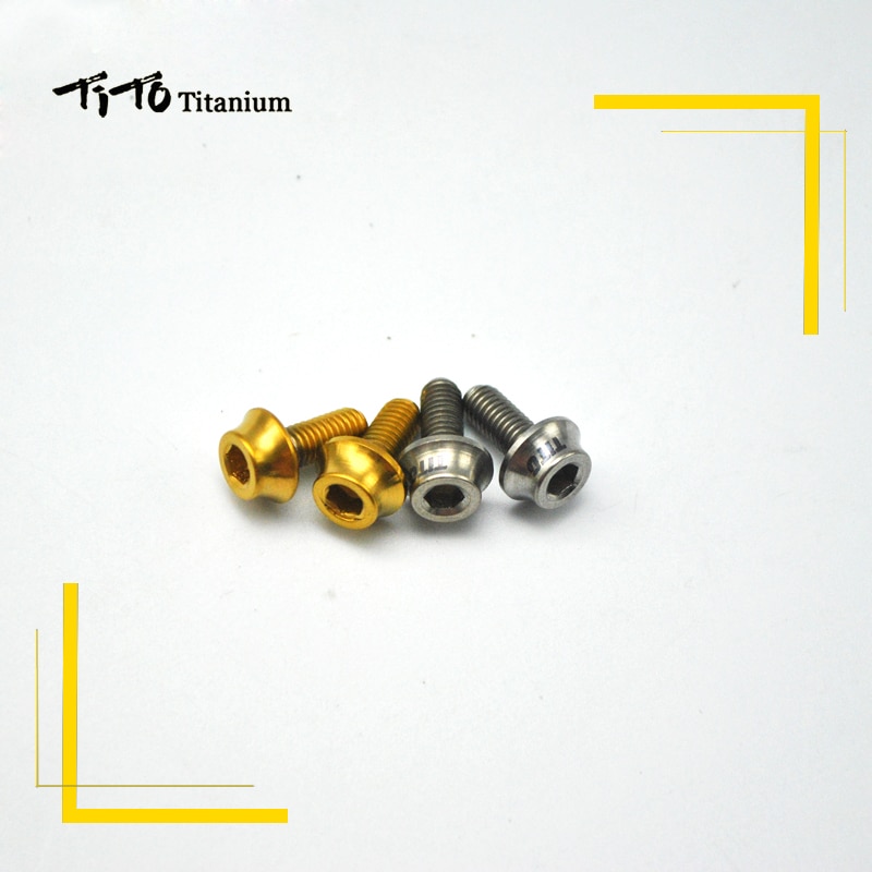 6 st tito  m5 x 12mm cykelcykel titanium ti vattenflaskbur hylla bultar flaskhållare skruv