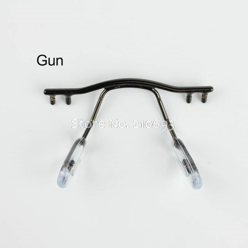 10 stücke brillen brücke gläser nase Pad Arm metall randlose optische rahmen brücke nase Pad Halfter brillen zubehör: Pistole